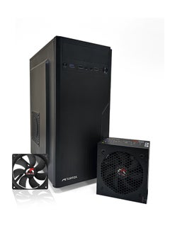 Tortox Zion ATX, ITX, M-ATX Gaming  PC Case or Office PC Case, Pre-installed 350W Power Supply and 120mm Fan*1, Metal Computer Case, HDD, SSD, 7 Expansion Slots, Ideal for Office & Gaming use