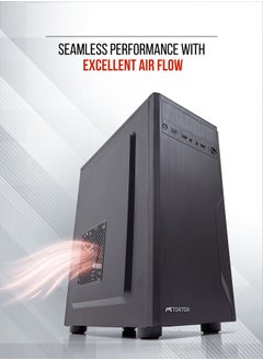 Tortox Tortox Zion ATX, ITX, M-ATX Gaming  PC Case or Office PC Case, Pre-installed 350W Power Supply and 120mm Fan*1, Metal Computer Case, HDD, SSD, 7 Expansion Slots, Ideal for Office & Gaming use  - Image 5