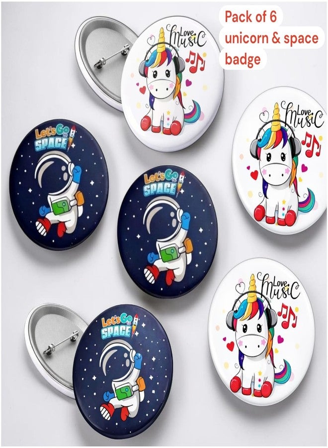 AMYCAUR Huntrix Cartoon Anime Theme Pin Badge Brooch For Kids - Cute Cartoon Safety Pin Badge For School, Backpack, T-Shirts & Return Gifts - School Giveway Item - Kanjak Gift (Mix 6 Pcs) - Image 2