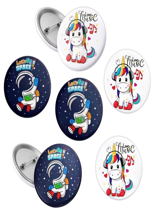 AMYCAUR Huntrix Cartoon Anime Theme Pin Badge Brooch For Kids - Cute Cartoon Safety Pin Badge For School, Backpack, T-Shirts & Return Gifts - School Giveway Item - Kanjak Gift (Mix 6 Pcs) - Image 1