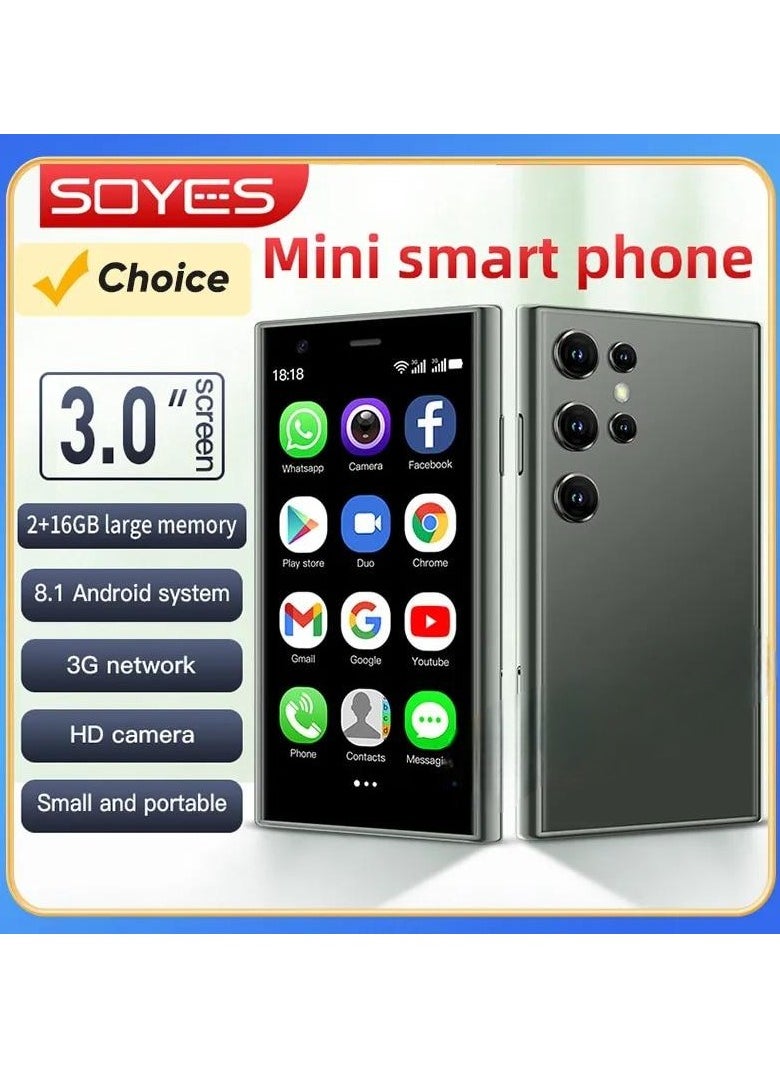 SOYES - Soyes S23 Pro Mini Smartphone - Android 8.1, 2GB RAM , 16GB Storage, Dual SIM, 3.0'' HD Display, 1000mAh Battery, WIFI, Bluetooth, 3G Connectivity - Compact Mobile Phone for On-the-Go - Image 1