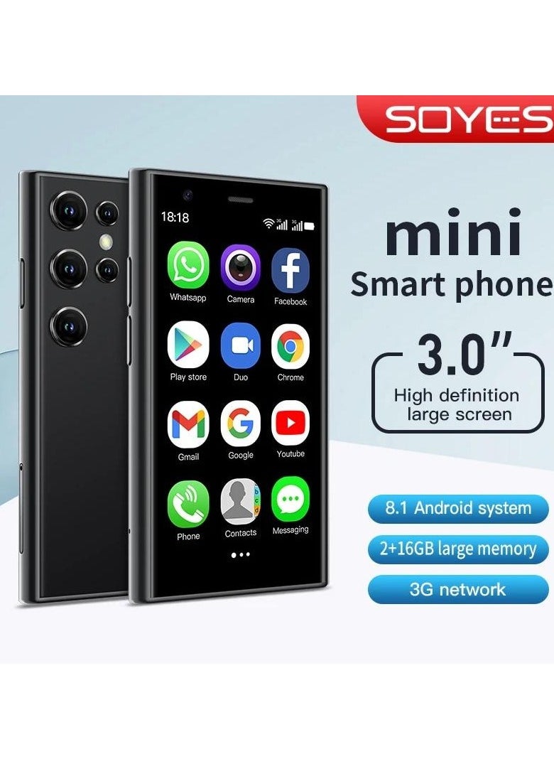 SOYES - Soyes S23 Pro Mini Smartphone - Android 8.1, 2GB RAM , 16GB Storage, Dual SIM, 3.0'' HD Display, 1000mAh Battery, WIFI, Bluetooth, 3G Connectivity - Compact Mobile Phone for On-the-Go - Image 1