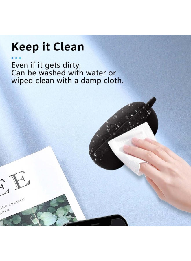 for Anker Soundcore Liberty 4 NC Case, Soft Silicone Cover, with Carabiner Lanyard Cleaning Kit, Black - Image 5