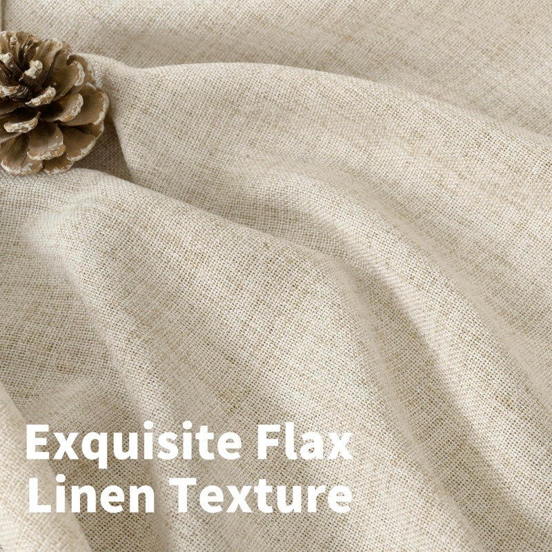 YoungsTex 90 Inch Length Linen Curtains for Living Room, Light Filtering Drapes with Bronze Grommet Privacy for Bedroom Office Window Extre Long, 52 x 90 Inch, 2 Panels - Image 4