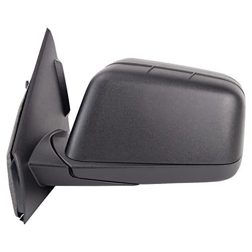 TRQ Driver Side Power Mirror Textured Black Manual Fold Non-Heated Compatible with 2009-2011 Ford Edge FO1320371 - Image 4