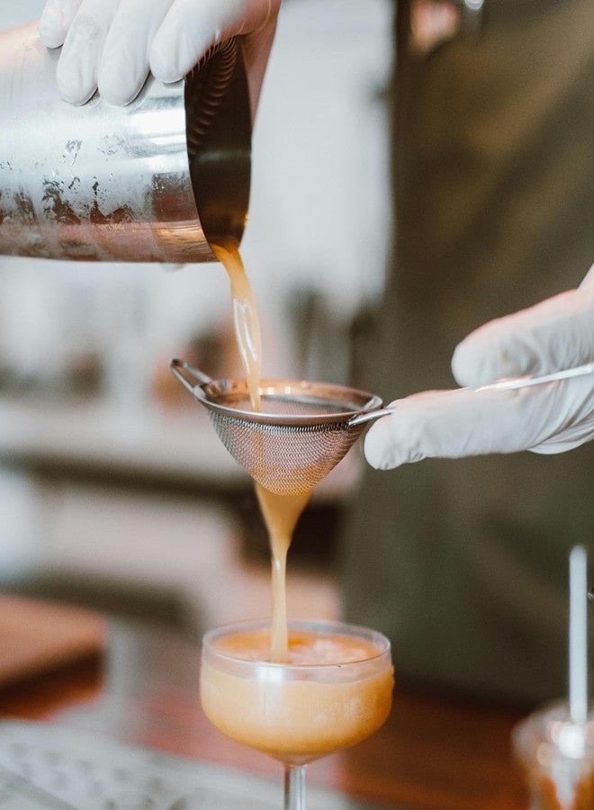 Tinsky 10 Pack Stainless Steel Cocktail Strainer,5 Pcs Cone Shaped Small Fine Mesh Strainer Sieve and 5 Pcs 4-Prong Bar Drink Strainer for Bartender Juice Tea Coffee - Image 3