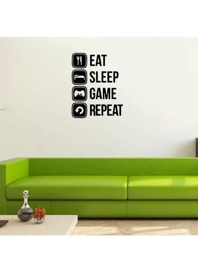 Reysa Tasarım - Reysa Design Gamer Life Wall Sticker Black 16X20 cm - Image 1