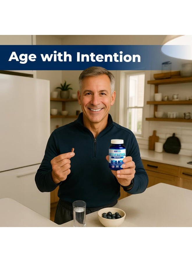 We Like Vitamins Resveratrol 1000mg Per Serving - 60 Easy to Swallow Vegetable Capsules - Natural Resveratrol Supplement 1000mg - Antioxidant Supplement Helps Support Immunity System - Image 2