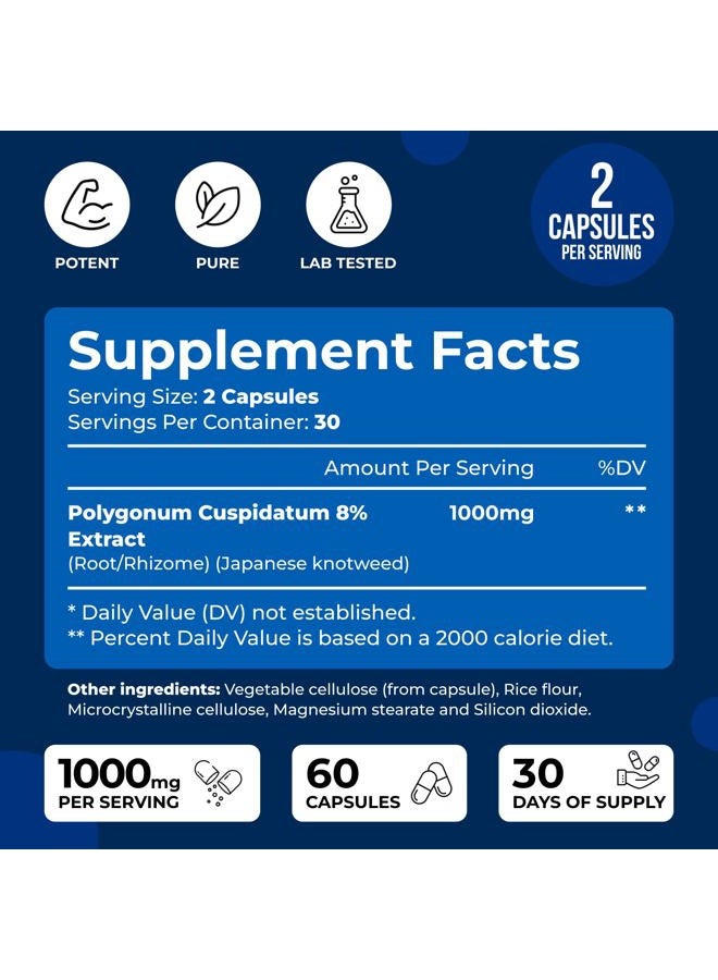 We Like Vitamins Resveratrol 1000mg Per Serving - 60 Easy to Swallow Vegetable Capsules - Natural Resveratrol Supplement 1000mg - Antioxidant Supplement Helps Support Immunity System - Image 3