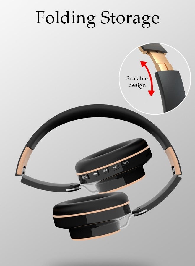 DUNISO Bluetooth Headphones With Over Ear Wireless Gaming Headphones with HiFi Stereo Headphones with Microphone and Soft Earpads for Cellphone PC Home Office - Image 5