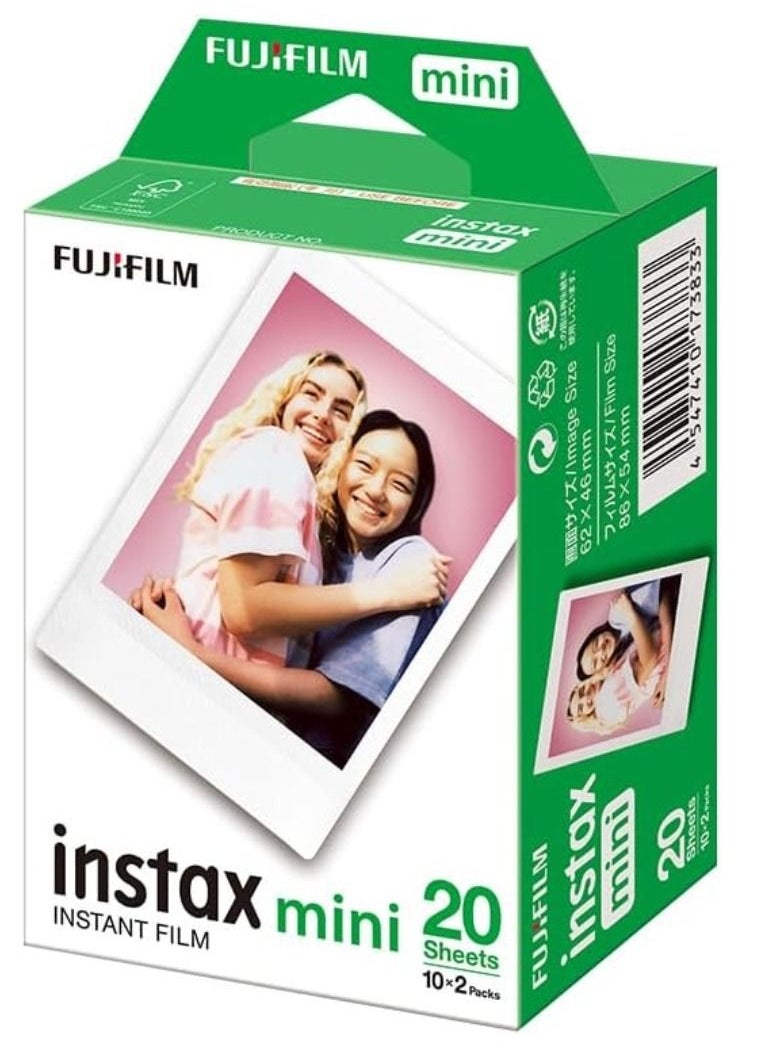 FUJIFILM Fujifilm 16386016 Instax Film For Instax Mini 8/7S, 2 X 10 Sheets, Packaging May Vary, White Border, Instax Mini Ww 2, Jr1157  - Image 1