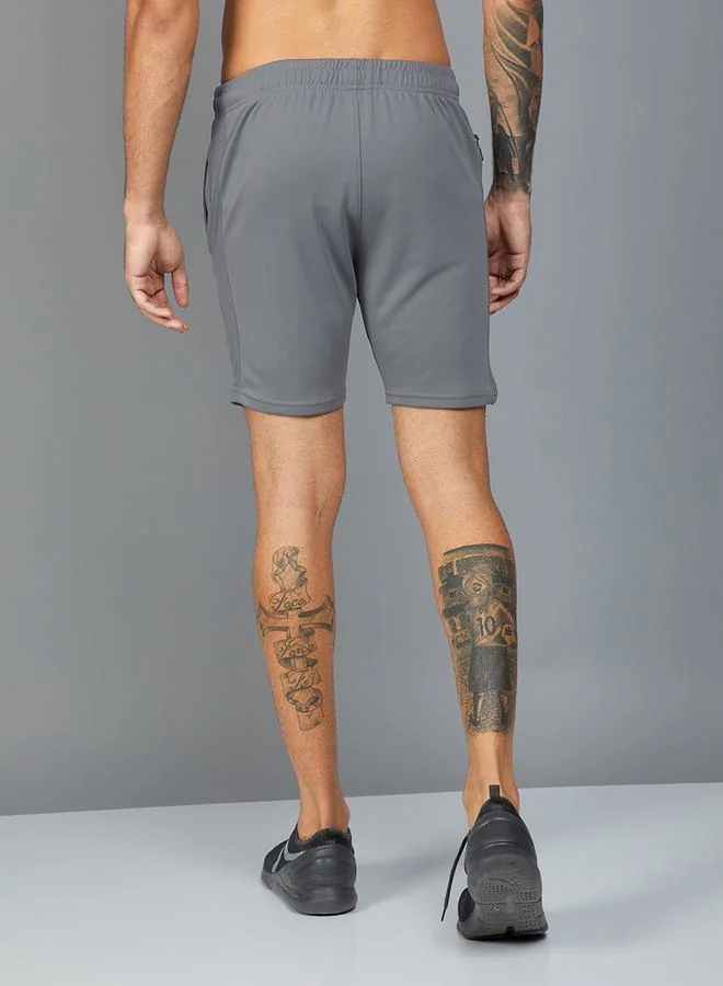 Technosport Drawstring Waistband Shorts with Pockets by Styli