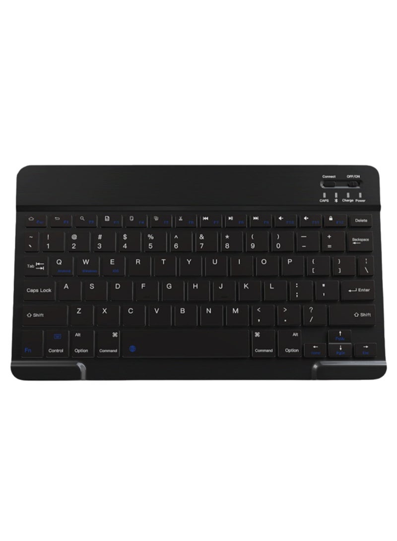 Wireless Bluetooth Rechargeable Keyboard, Multi-Device Universal  , Portable Keyboard, Suitable for iOS Android, Windows iPad, Tablets MacBook (Blakc) - Image 1