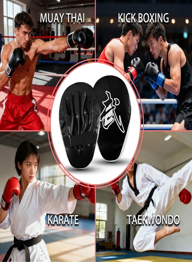 Zmpkhba 2-in-1 Boxing Pads Set, Punching Gloves Mitts Kick Pack, Adjustable Strap Kickboxing Training Set for Karate, Muay Thai, Taekwondo - Leather - Image 5