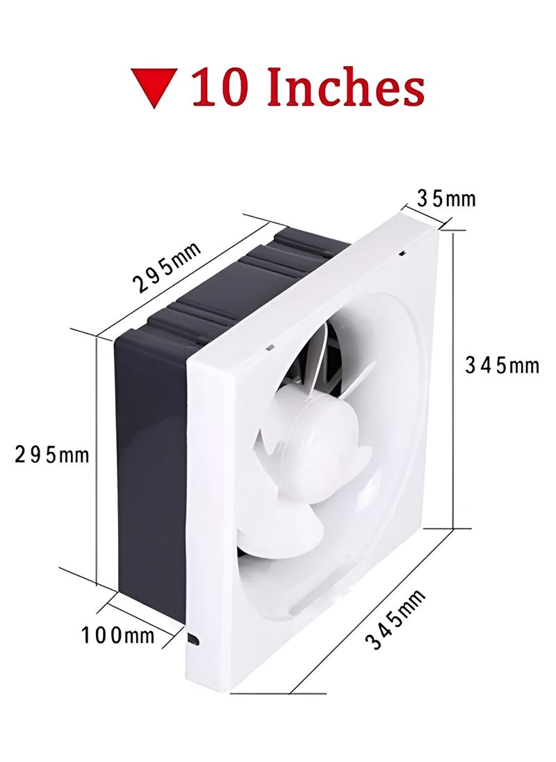 Shard Ventilation Exhaust Fan, Shutter Exhaust Fan for Garage Shed Pole Barn Hydroponic Ventilation，10 inches  - Image 2