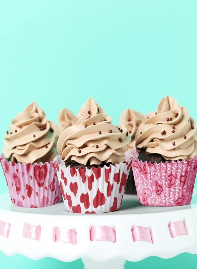 Cunhill 600 Pcs Valentine's Day Cupcake Liners Standard Size Pink Heart Baking Cups Red Xoxo Disposable Paper Cupcake Wrappers Muffin Case for Valentine's Day Tea Themed Party Wedding Supplies - Image 3
