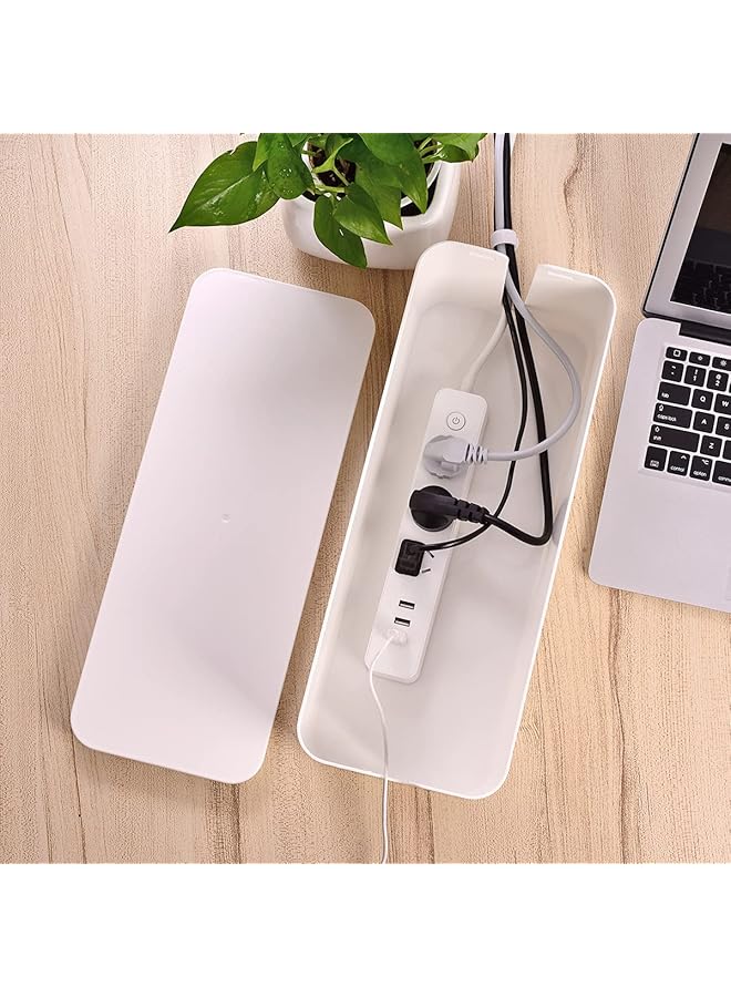 erorex Cable Management Box Large Cord Organizer Boxcord Hider Box To Hide Surge Protector Cover On Desk Or Floor For Home And Office White - Image 4
