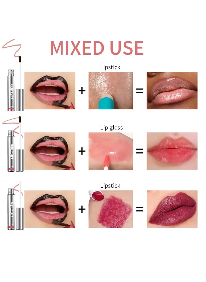 lakerain - Peel Off Lip Liner Tattoo Peel Off Lip Stain Long Lasting Lip Stain Peel Off Infused with Hyaluronic Acid and Vitamin E Waterproof Long Lasting Highly Pigmented Matte Lip Tint Cool Cocoa 04 - Image 1