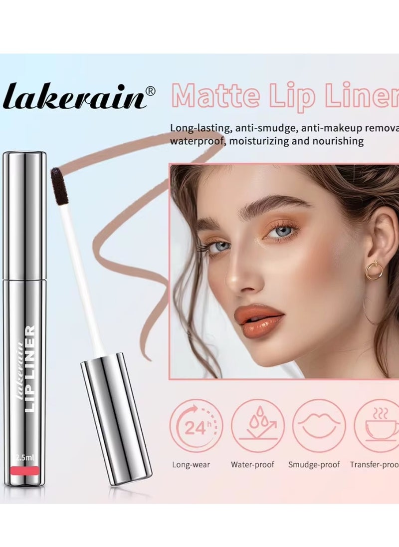 lakerain - Peel Off Lip Liner Tattoo Peel Off Lip Stain Long Lasting Lip Stain Peel Off Infused with Hyaluronic Acid and Vitamin E Waterproof Long Lasting Highly Pigmented Matte Lip Tint Cool Cocoa 04 - Image 1