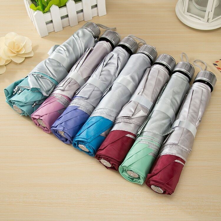 24-Rib UV-Resistant Automatic Large Umbrella 7 bone silver glue manual umbrella 