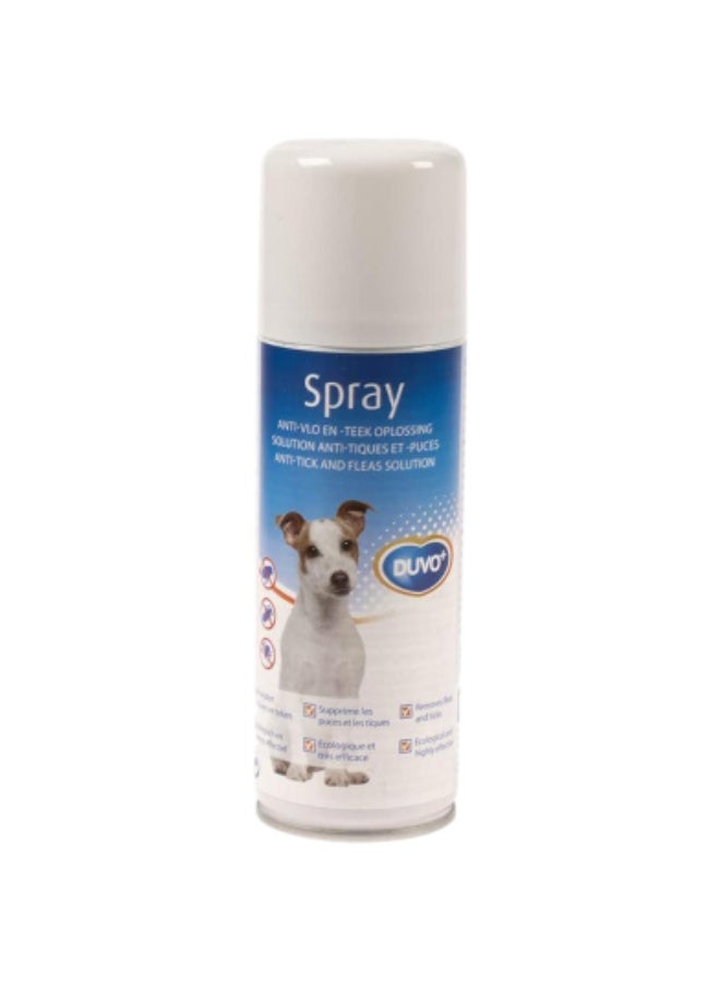 Duvo Plus Anti-Tick & Flea Solution Spray for Dogs (12+ Weeks) , 200 ml