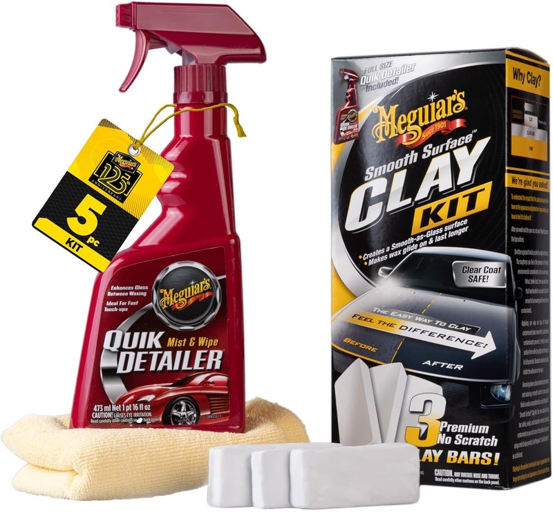 Meguiar's طقم الطين ذو السطح الأملس G191700، آمن وسهل لتلميع السيارة للحصول على لمسة ناعمة كزجاج - Image 1