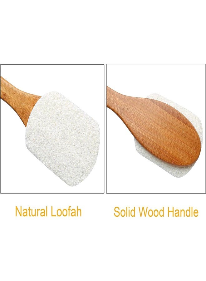 Relatable Exfoliating Back Brush with Long Wooden Handle, Natural Loofah (Natural Exfoliating Loofah) - Image 3