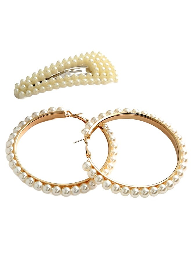 Just Peachy - Just Peachy Gold-Toned Contemporary Earring Clip Combo ? Elegant & Modern Design, Versatile Gold-Toned Finish, Perfect for Any Occasion, Comfortable Clip-On Style, Ideal for Fashion-Forward Looks - Image 1