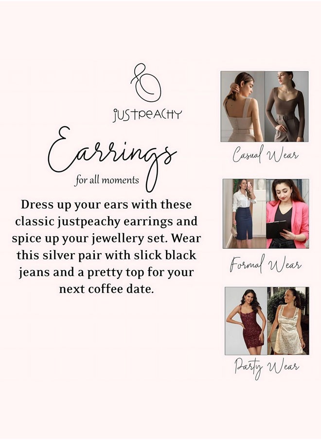 Just Peachy - Just Peachy Gold-Toned Contemporary Earring Clip Combo ? Elegant & Modern Design, Versatile Gold-Toned Finish, Perfect for Any Occasion, Comfortable Clip-On Style, Ideal for Fashion-Forward Looks - Image 1