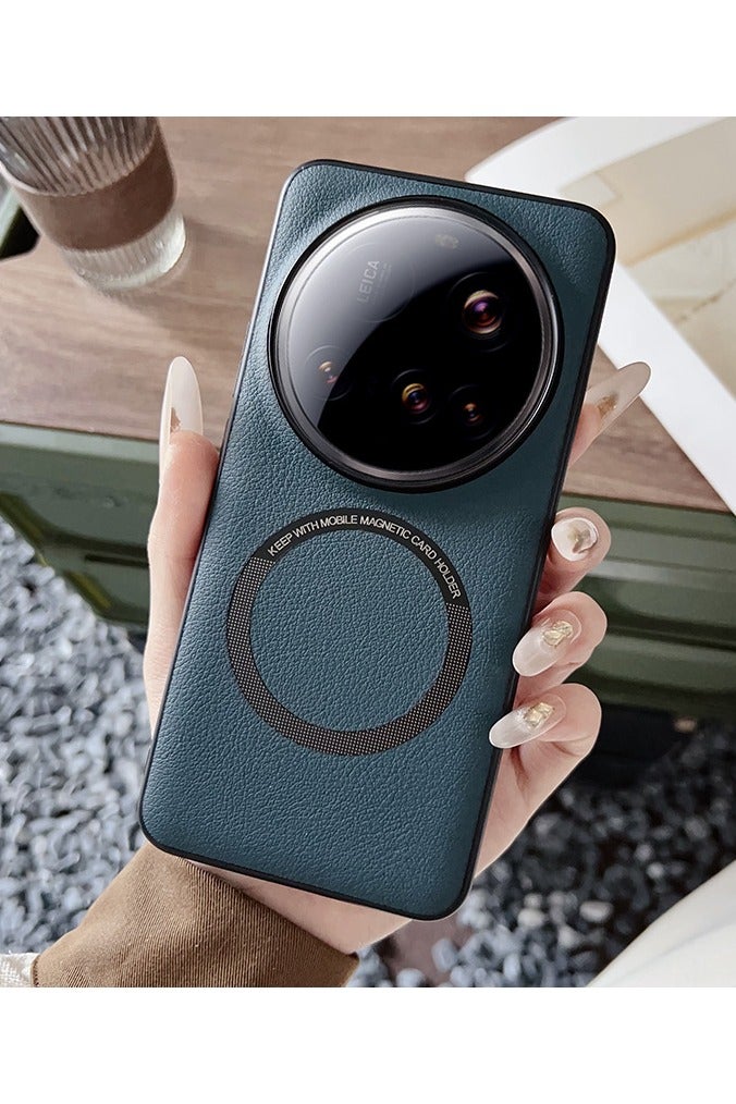 general Protective Case for Xiaomi 15 Ultra 5G Polycarbonate Leather Coated, Magnetic Back Case - Image 2