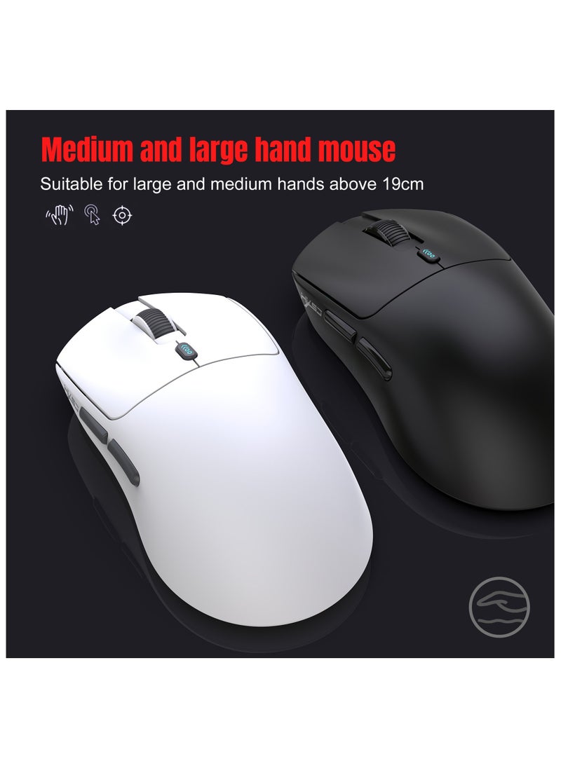 HXSJ - HXSJ T68 Three mode game mouse  Sensor PAW3311  Connection mode Wired+2.4G+BT5.1  Rate of return  125-250-500-1000Hz Default 1000Hz BLACK - Image 1