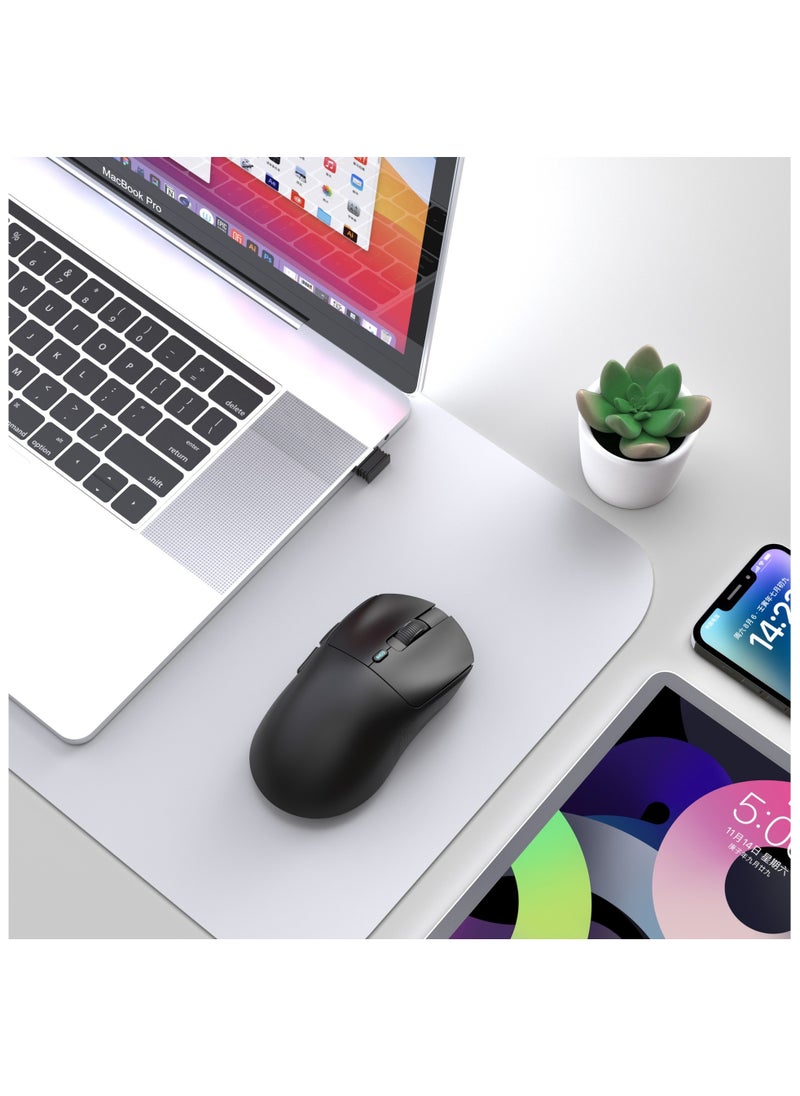 HXSJ - HXSJ T68 Three mode game mouse  Sensor PAW3311  Connection mode Wired+2.4G+BT5.1  Rate of return  125-250-500-1000Hz Default 1000Hz BLACK - Image 1