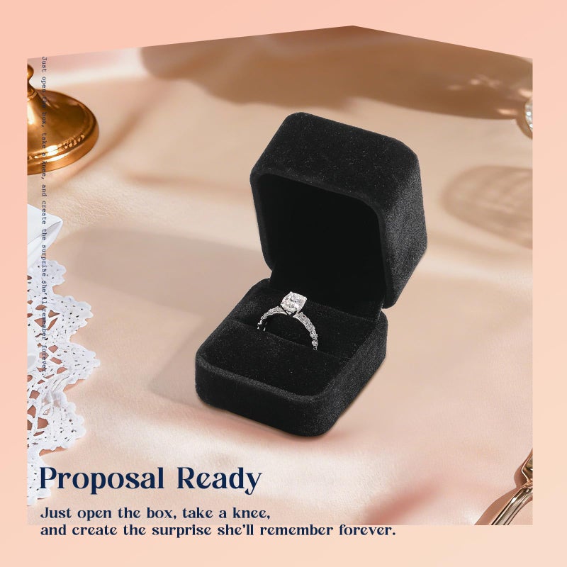 LOIPURI 3CT Moissanite Engagement Rings for Women, Perfect for Romantic Proposal, Elongated Cushion Cut D Color VVS1, Sterling Silver White Gold Plated, Anniversary Valentines Gift Size 7 - Image 3