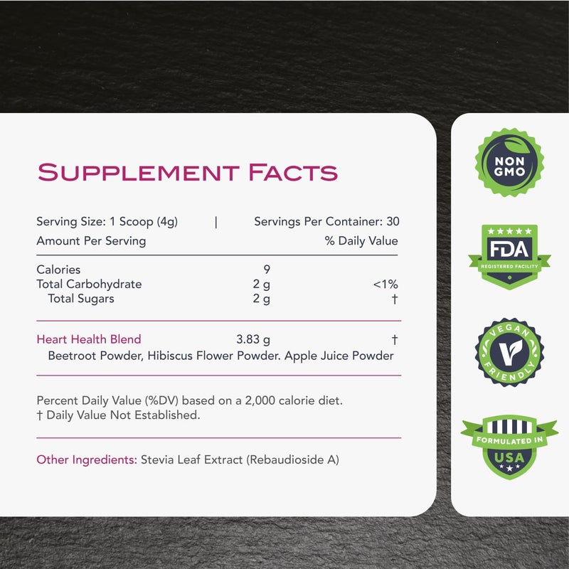 KaraMD UltraBeets  Delicious Beetroot Superfood Powder  Natural Vegan Friendly NonGMO  Gluten Free Nitric Oxide Booster Supplement  Supports Circulation  Energy 30 Concentrated Servings - Image 2