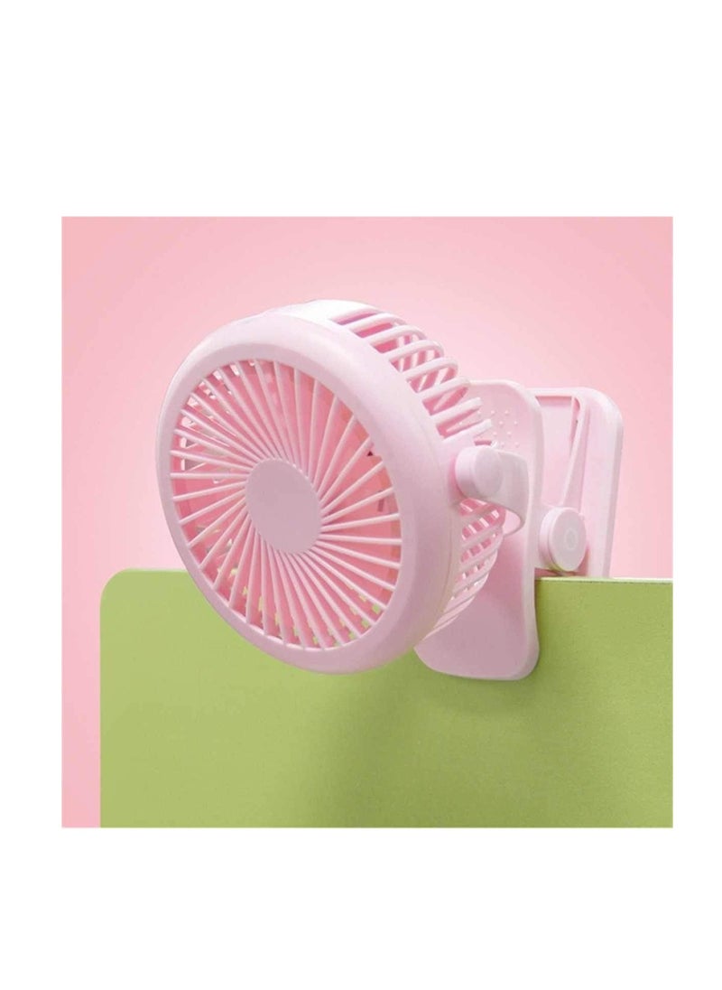 Generic - Portable Handheld Fan USB Charging Desktop Mini Fan Compact Handheld Office Clip Mute 3 Speed ​​Color: White - Image 1