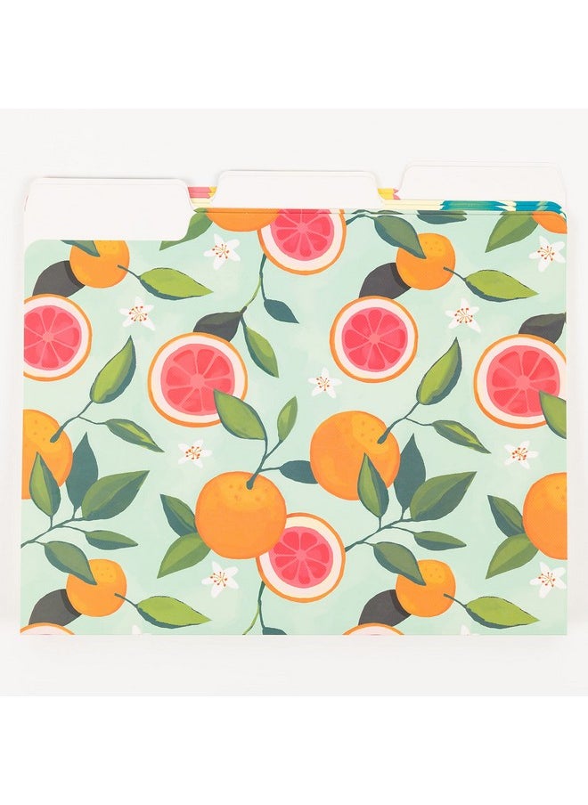 U Brands Fashion File Folders Set, Office Supplies, Citrus Squeeze, Fsc Certified, Assorted Styles 6 Count  - Image 2