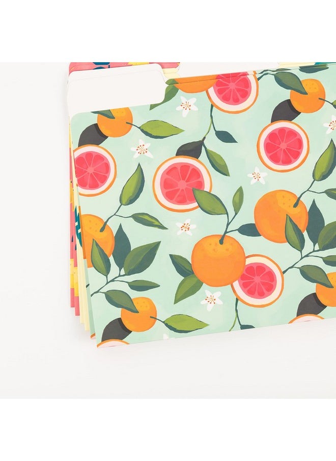U Brands Fashion File Folders Set, Office Supplies, Citrus Squeeze, Fsc Certified, Assorted Styles 6 Count  - Image 4
