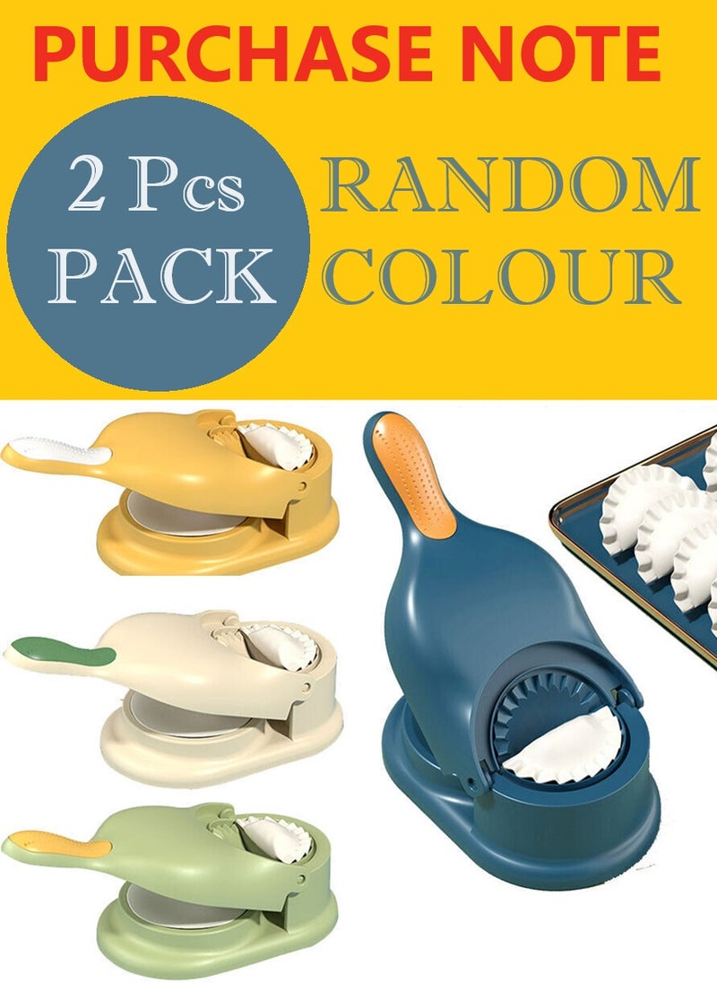 2 Piece Pack 2 in 1 Dumpling Press Machine Make Dumplings Quickly and Easily Kitchen Accessories Random Colour