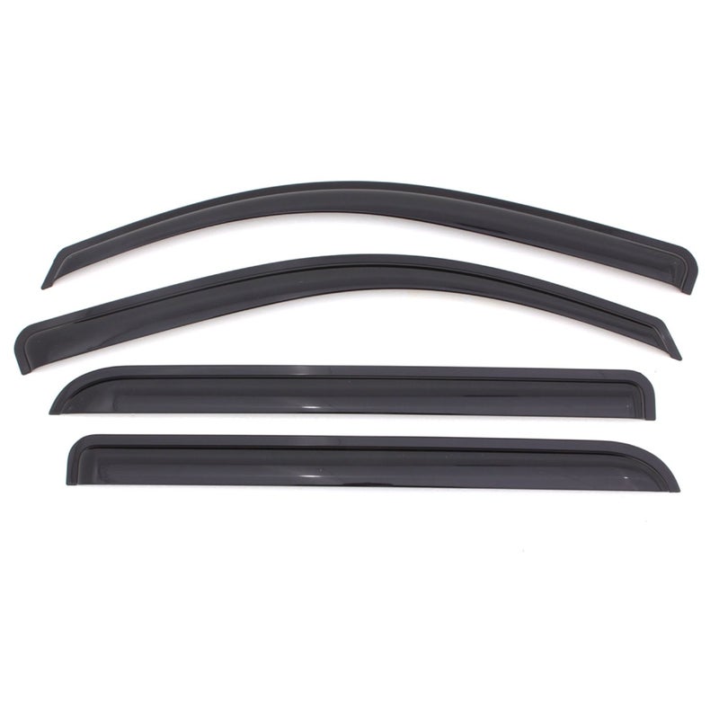 AVS Auto Ventshade [AVS] Ventvisor / Rain Guards | Outside Mount | Smoke, 4 pc | 94155 | Fits 2009 - 2014 Ford F-150 SuperCrew, 2010 - 2014 SVT Raptor SuperCrew - Image 1