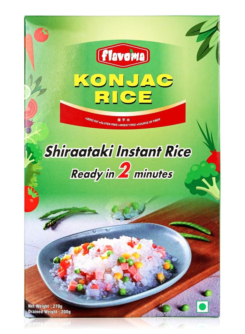 Flavoma Konjac Shiraataki Instant Rice, 270g, Low Carb, Keto Friendly - Image 1