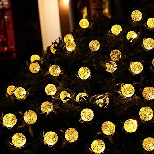 XERGY 30Led'S Crystal Globe Solar String Lights Outdoor, Waterproof Solar Outdoor Lights with 8 Lighting Modes, Solar Globe Lights for Garden Tree Patio Party Christmas (Warm White), 6.35 Meter - Image 4