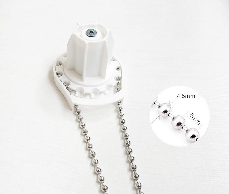 Luanxu 4.5 mm Stainless Steel Bead Chain for Blinds & Shades with 5 Connectors, Fix or Replace for Broken Roller Shade Chain, Great Pulling Force & Rustproof (#10, 3 Meters) - Image 1