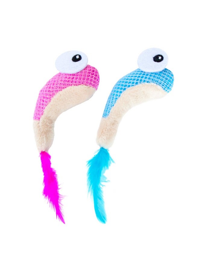 Catstages Dental Shrimpies Catnip Cat Chew Toy - 2 Pack - Image 1