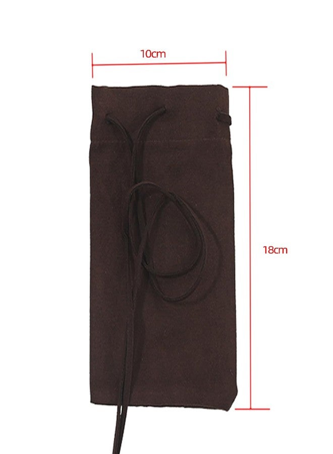 BLESSUME Medieval Pouch Drawstring Bag Renaissance Viking Costume Belt Pouch Waist Bag (Brown) - Image 3