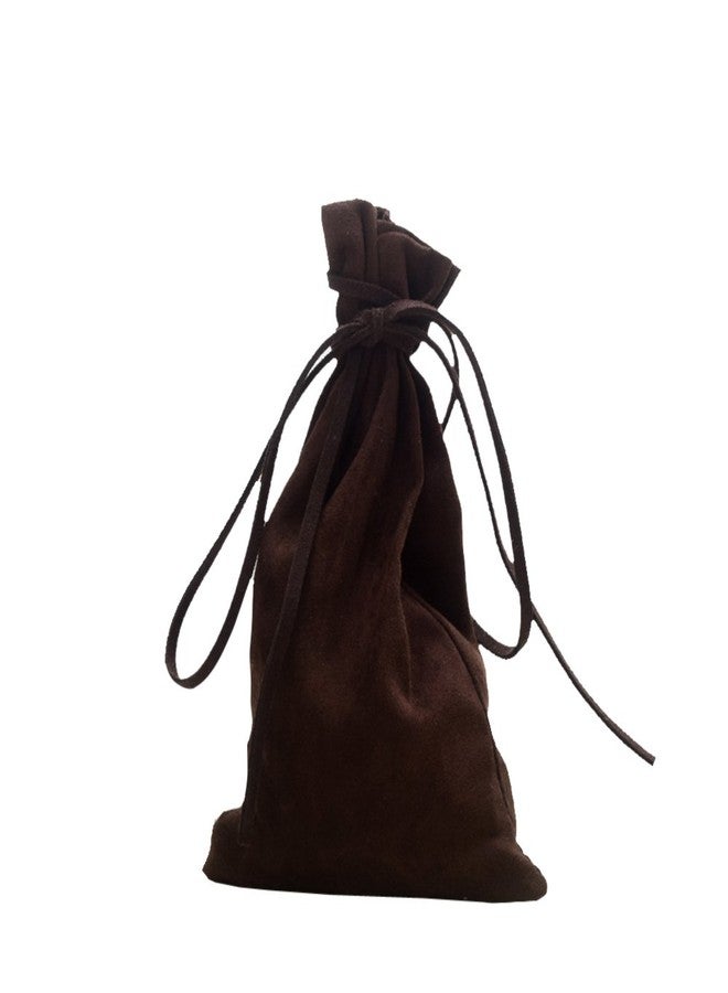 BLESSUME Medieval Pouch Drawstring Bag Renaissance Viking Costume Belt Pouch Waist Bag (Brown) - Image 1