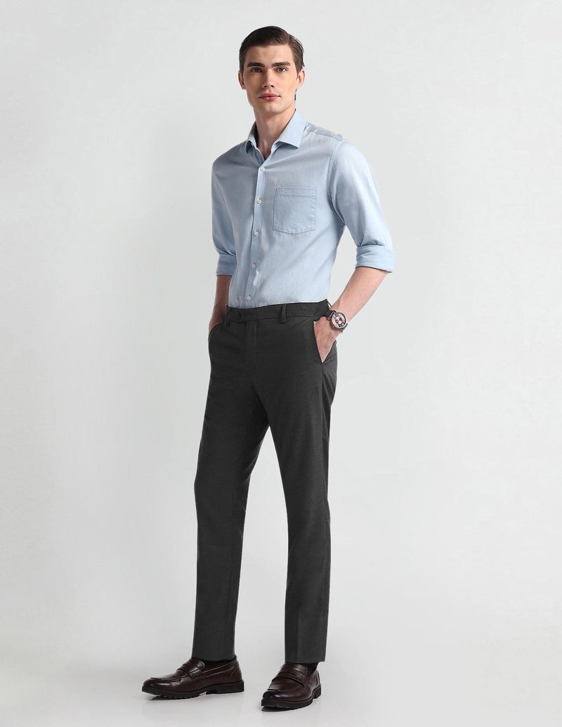 Arrow Men's Structured Tailored Fit Polyester Formal Trouser - Image 3