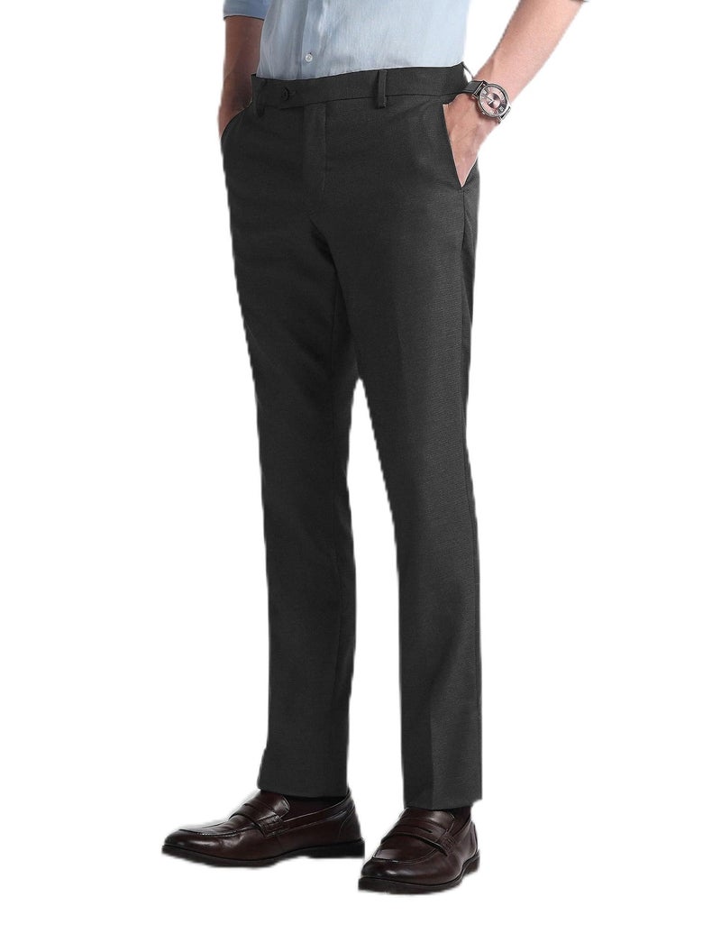 Arrow Men's Structured Tailored Fit Polyester Formal Trouser - Image 1