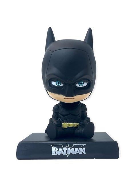 Super Hero Batman 2 Action Figure Bobblehead with Mobile Holder for Car Dashboard, Office Desk & Study Table