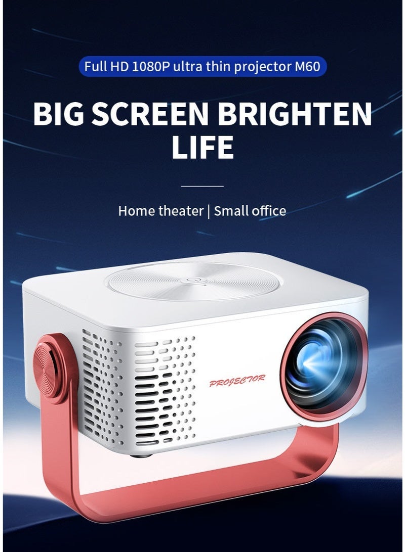 MOMAN Classic Portable Projector M60 4K Full HD 1080P, Auto-Focus, Ultra Thin, Ultra-Mini Size, Built in Speaker, Dual-Band WiFi, Low Noise, Big Screen Brighten Life - Image 2