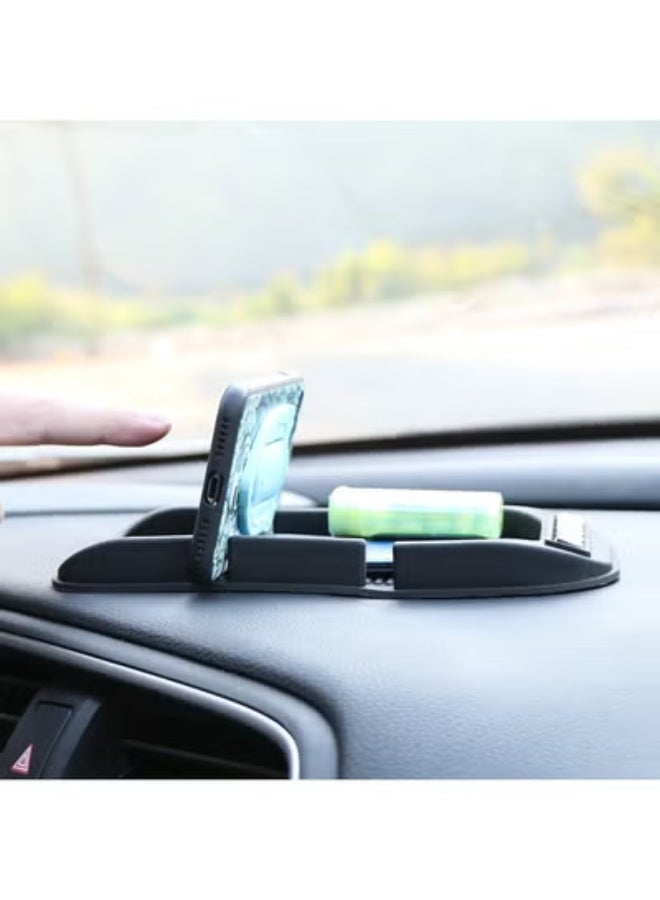 COYO Car Phone Holder, Car Phone Mount Silicone Car Pad Mat for Various Dashboards, Slip Free Desk Phone Stand Compatible Smartphones, GPS Devices and More, Black - Image 4